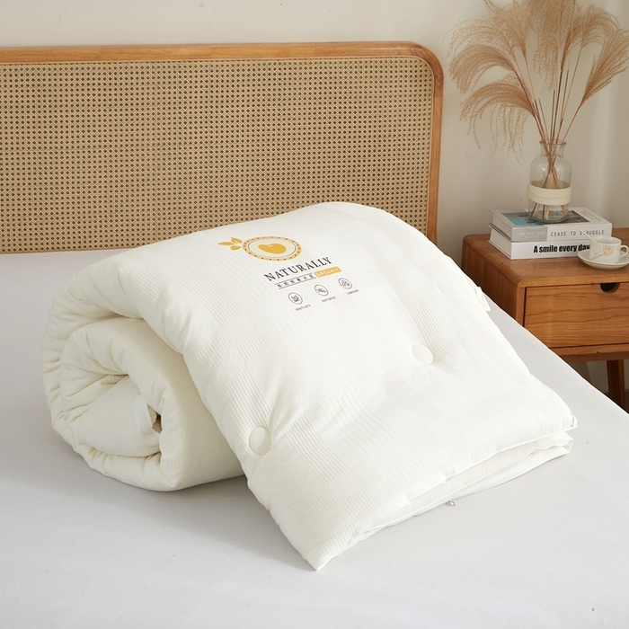 91家纺网 家纺一手货源 找家纺 （总）沐白家居 2026新款全棉水洗提花有机大豆春秋被冬被