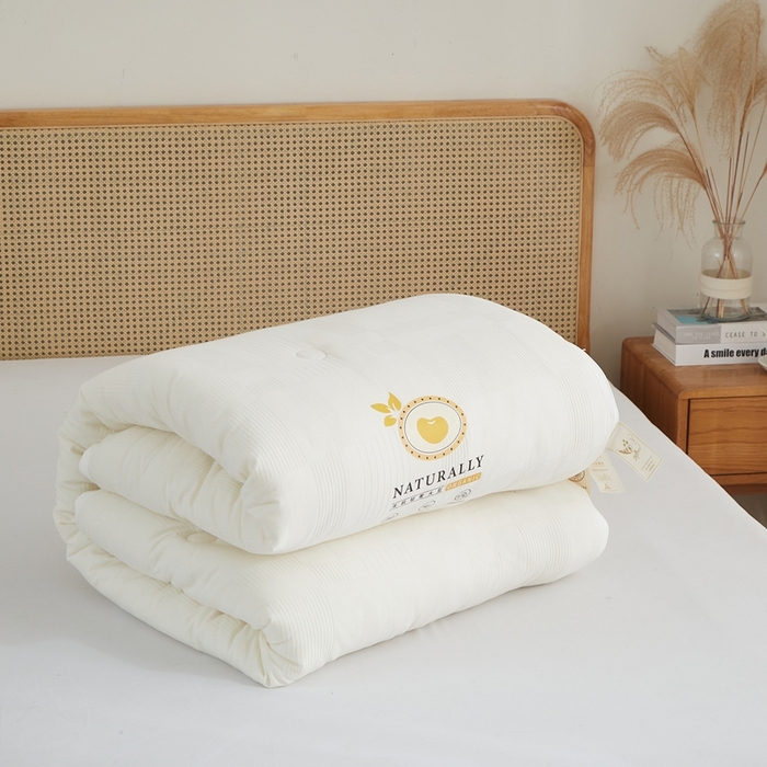 91家纺网 家纺一手货源 找家纺 （总）沐白家居 2026新款全棉水洗提花有机大豆春秋被冬被