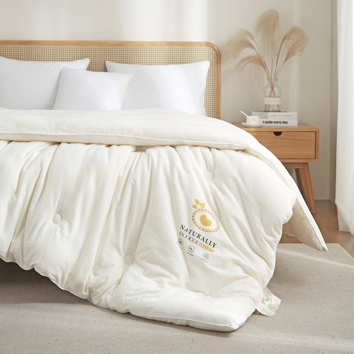 91家纺网 家纺一手货源 找家纺 （总）沐白家居 2026新款全棉水洗提花有机大豆春秋被冬被