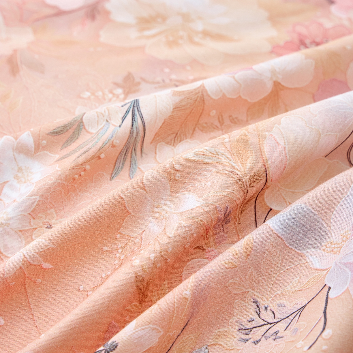 91家纺网 家纺一手货源 找家纺 元元家居（元元被业） 2026新款全棉纯棉13372床盖款四件套-印花款 惊艳