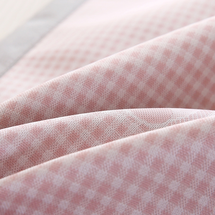 91家纺网 家纺一手货源 找家纺 小牛席业 2026新款腊肠狗格纹提花冰丝夏凉枕套单枕套枕套单件 粉色