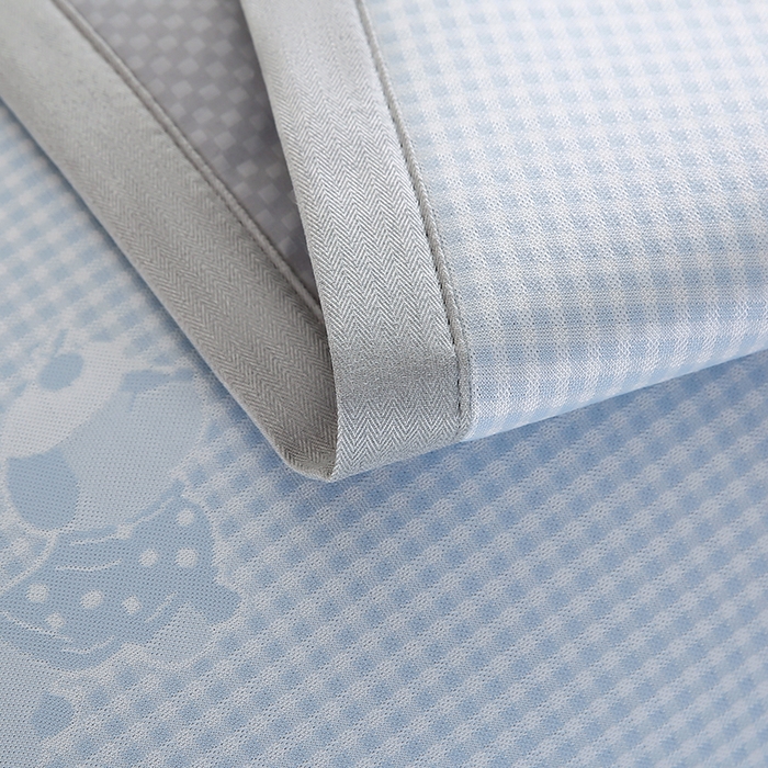 91家纺网 家纺一手货源 找家纺 小牛席业 2026新款腊肠狗格纹提花冰丝夏凉枕套单枕套枕套单件 蓝色