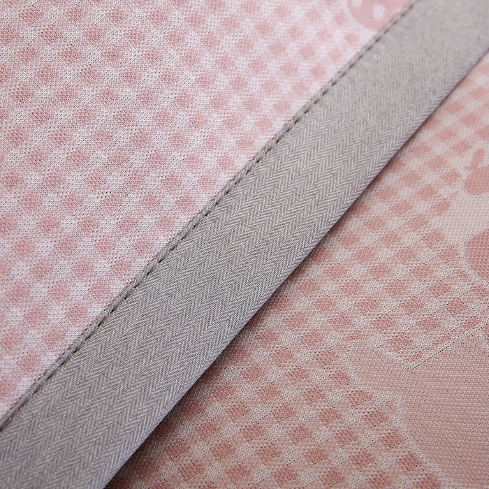 91家纺网 家纺一手货源 找家纺 小牛席业 2026新款腊肠狗格纹提花冰丝夏凉枕套单枕套枕套单件 粉色