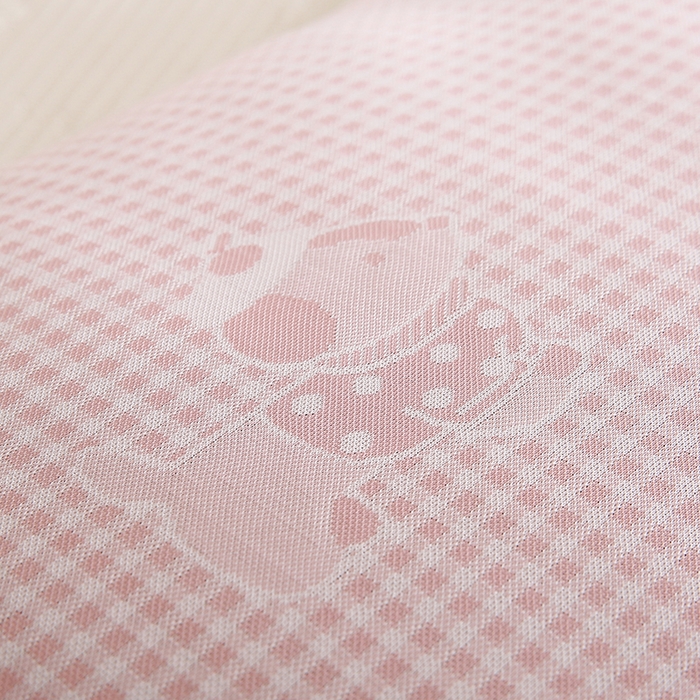 91家纺网 家纺一手货源 找家纺 小牛席业 2026新款腊肠狗格纹提花冰丝夏凉枕套单枕套枕套单件 粉色