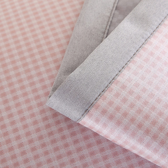 91家纺网 家纺一手货源 找家纺 小牛席业 2026新款腊肠狗格纹提花冰丝夏凉枕套单枕套枕套单件 粉色