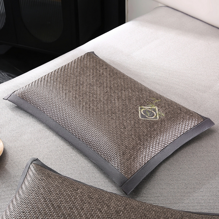 91家纺网 家纺一手货源 找家纺 小牛席业 2026新款PE冷感霸王藤夏凉枕套单枕套枕套单件【轻奢竹韵】 灰色