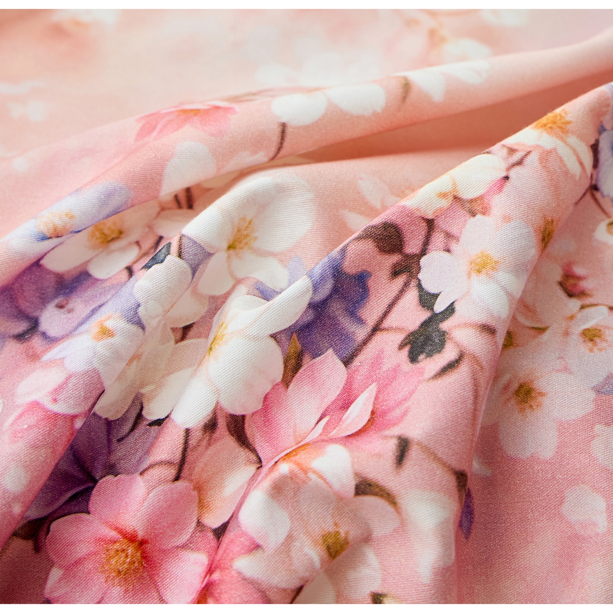 91家纺网 家纺一手货源 找家纺 元元家居（元元被业） 2026新款全棉纯棉13372床盖款四件套-印花款 月棠