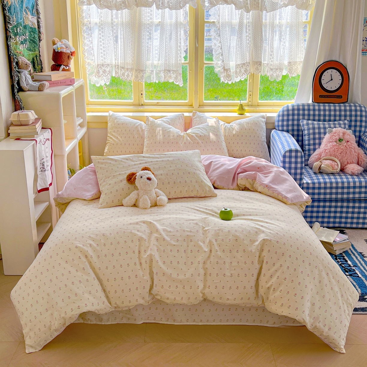 简约家纺 2026新款全棉斜纹12868四件套系列 恬淡小花