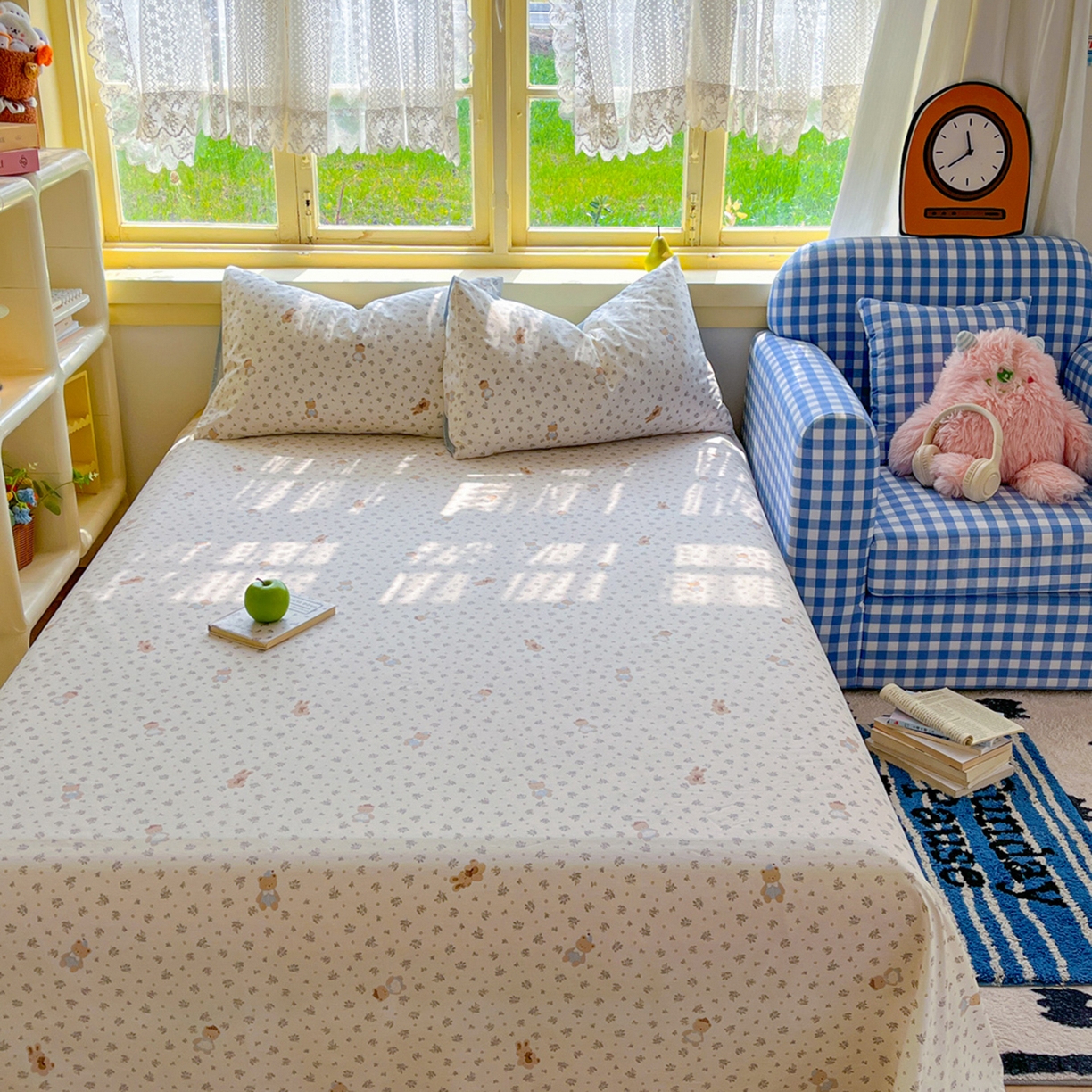 91家纺网 家纺一手货源 找家纺 简约家纺 2026新款全棉斜纹12868四件套系列 小奶兔