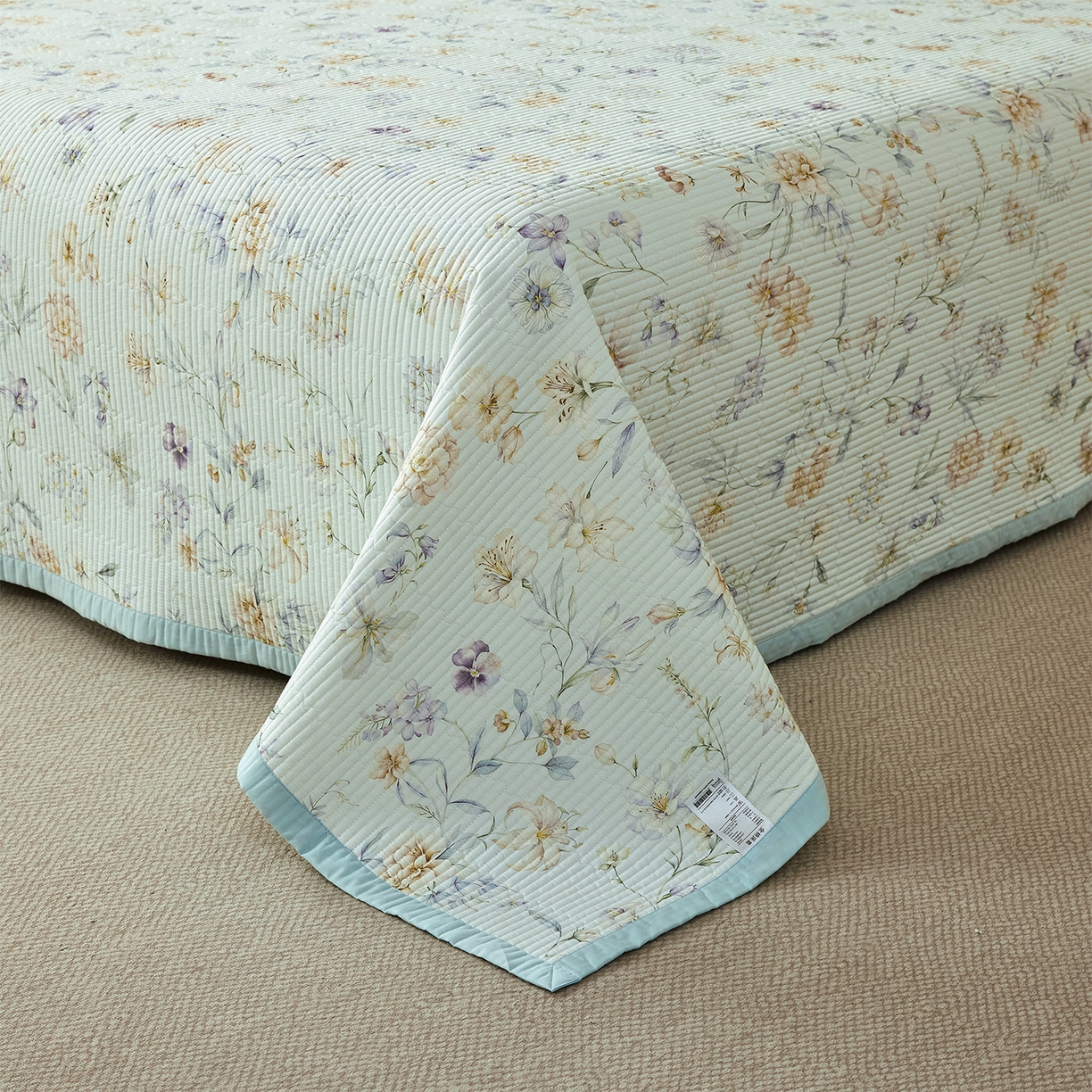 91家纺网 家纺一手货源 找家纺 （总）元元家居（元元被业） 2026新款全棉纯棉13372系列床盖单件床盖单品单床盖-印花款