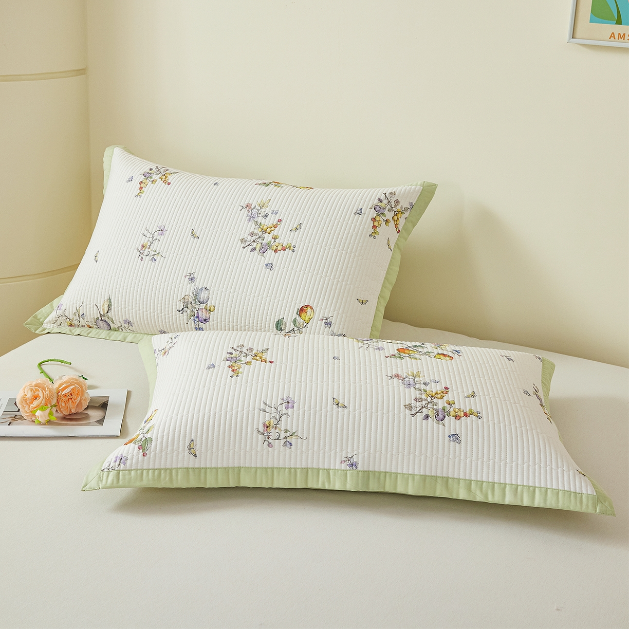 91家纺网 家纺一手货源 找家纺 （总）元元家居（元元被业） 2026新款全棉纯棉13372系列夹棉枕套单件枕套单品单枕套-印花款