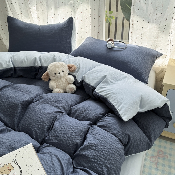 91家纺网 家纺一手货源 找家纺 （总）雨帆家纺 2026新款云朵棉卡通毛巾绣四件套