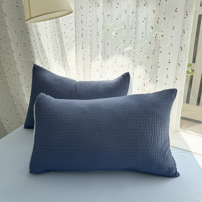 91家纺网 家纺一手货源 找家纺 （总）雨帆家纺 2026新款时尚双拼泡芙纱四件套系列