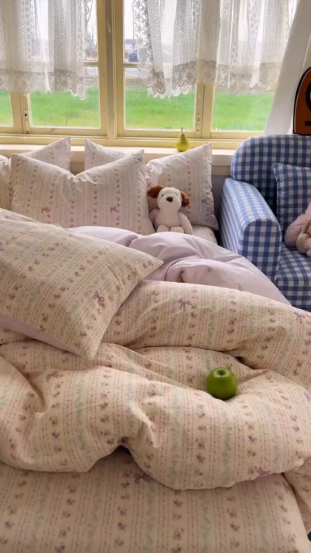 91家纺网 家纺一手货源 找家纺 简约家纺 2026新款全棉斜纹12868四件套系列 雅柔