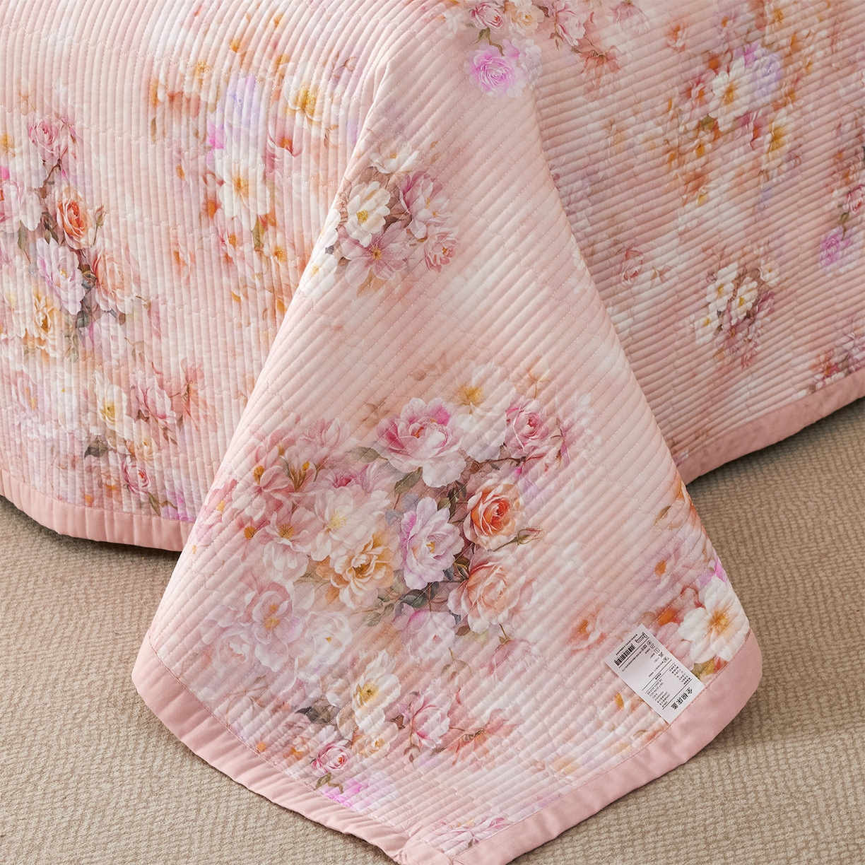 91家纺网 家纺一手货源 找家纺 元元家居（元元被业） 2026新款全棉纯棉13372系列夹棉枕套单件枕套单品单枕套-印花款 芳菲