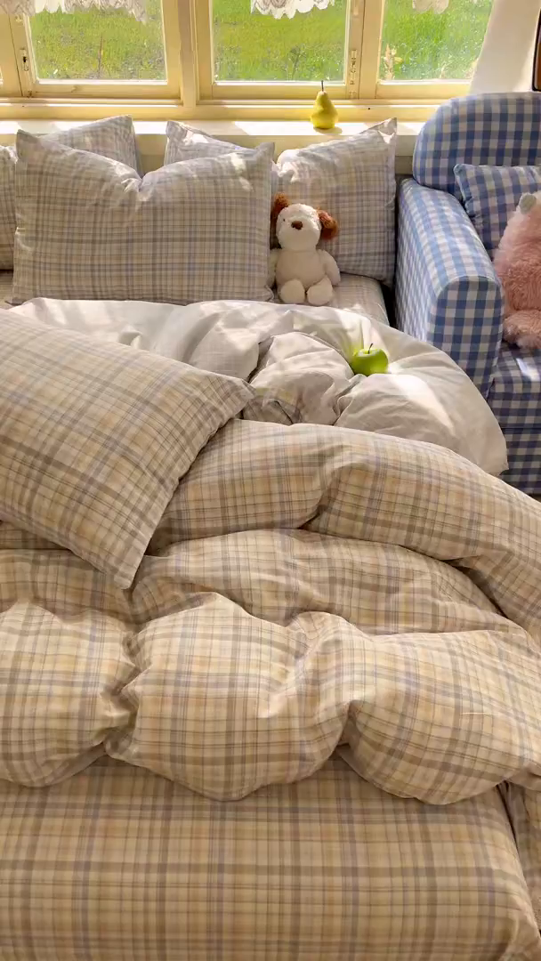 91家纺网 家纺一手货源 找家纺 简约家纺 2026新款全棉斜纹12868四件套系列 颜诺