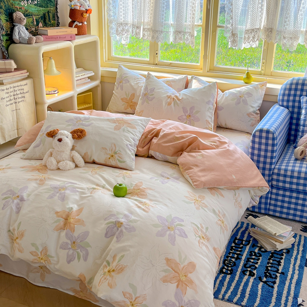 91家纺网 家纺一手货源 找家纺 简约家纺 2026新款全棉斜纹12868四件套系列 怡花