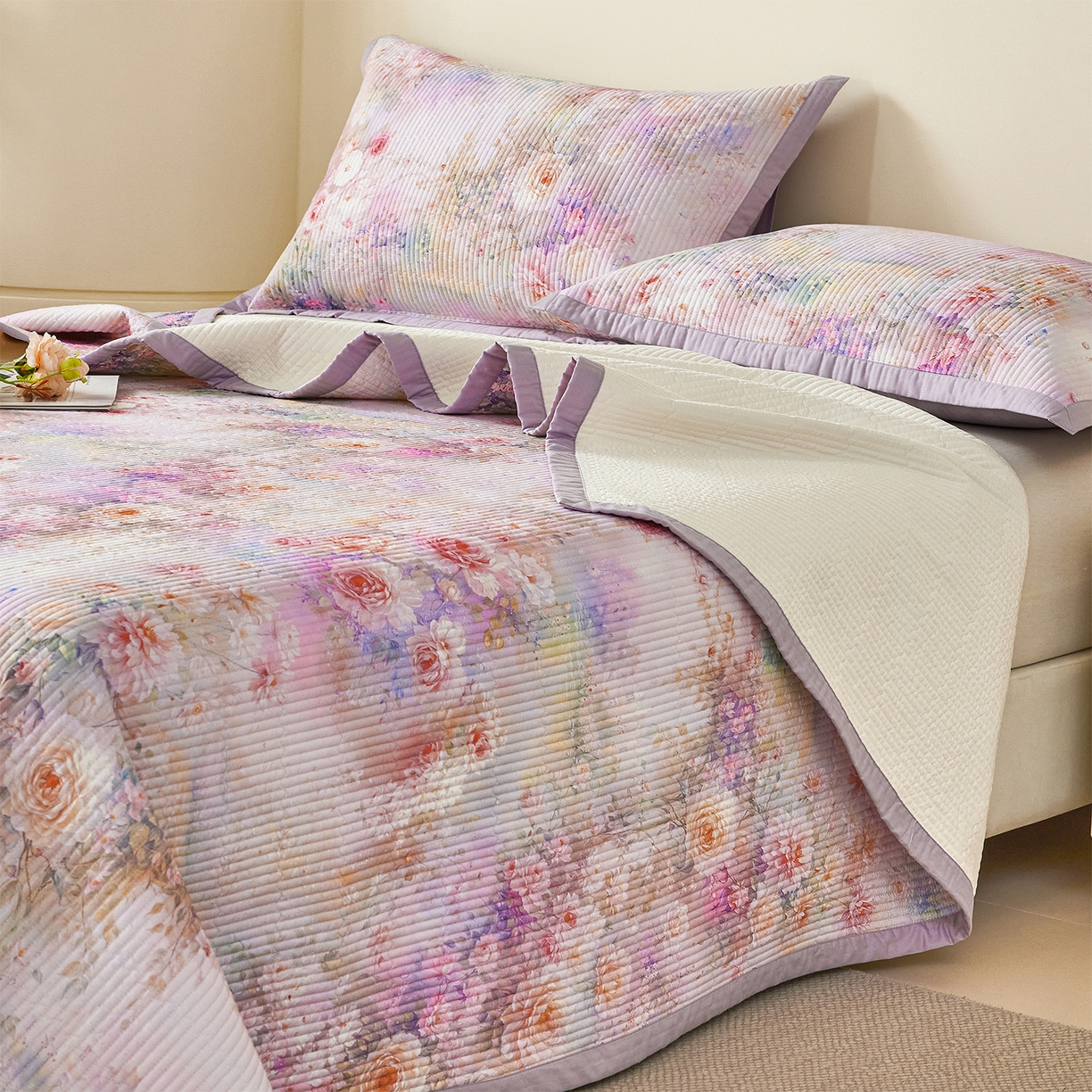 91家纺网 家纺一手货源 找家纺 元元家居（元元被业） 2026新款全棉纯棉13372系列夹棉枕套单件枕套单品单枕套-印花款 红颜