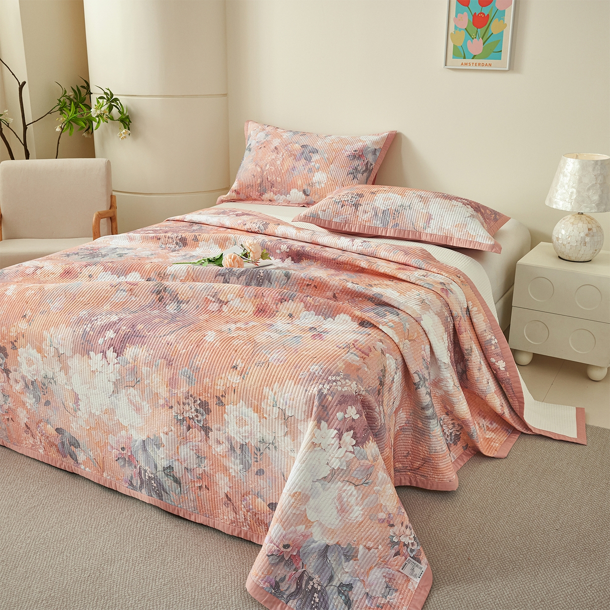 91家纺网 家纺一手货源 找家纺 元元家居（元元被业） 2026新款全棉纯棉13372系列夹棉枕套单件枕套单品单枕套-印花款 惊艳