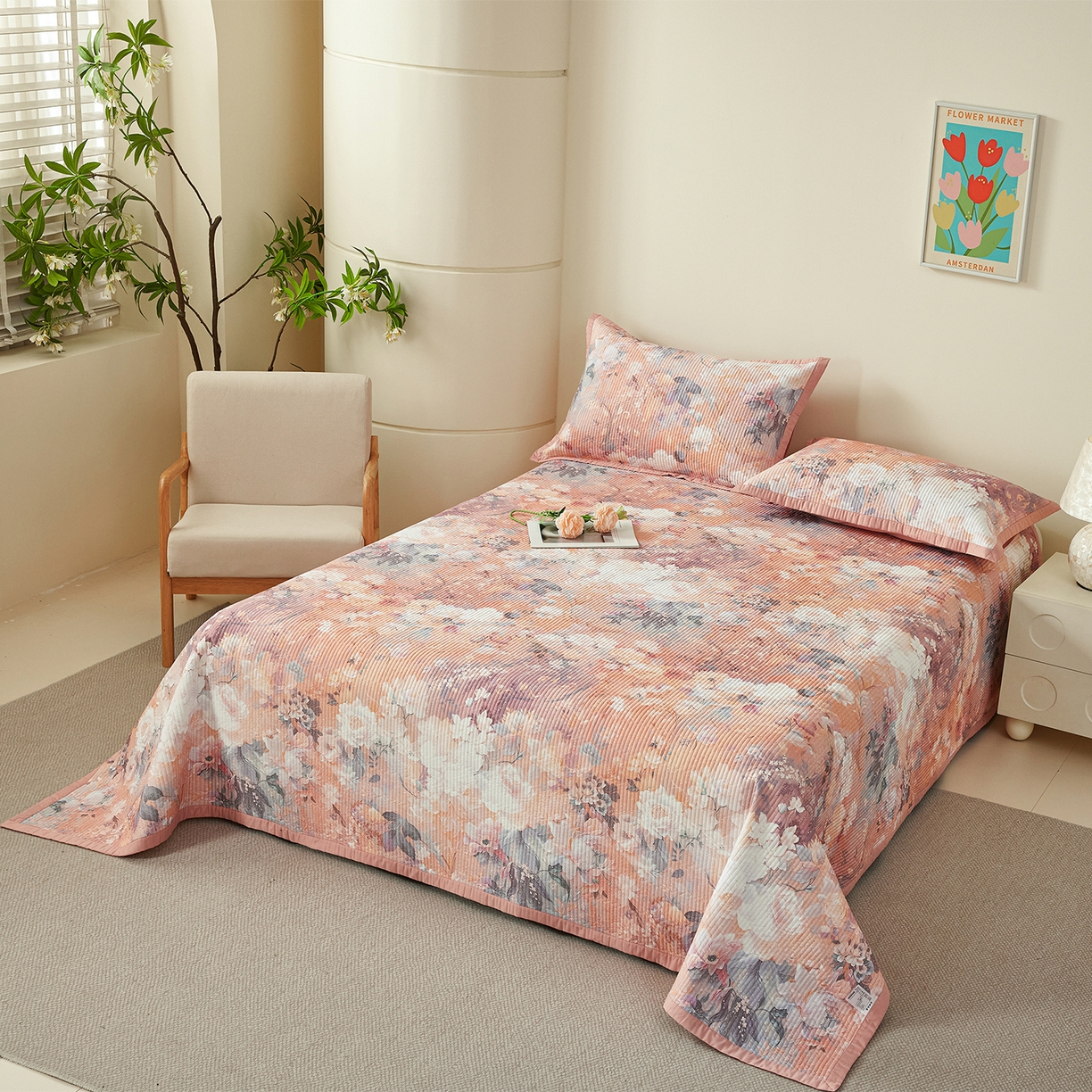 91家纺网 家纺一手货源 找家纺 元元家居（元元被业） 2026新款全棉纯棉13372系列夹棉枕套单件枕套单品单枕套-印花款 惊艳