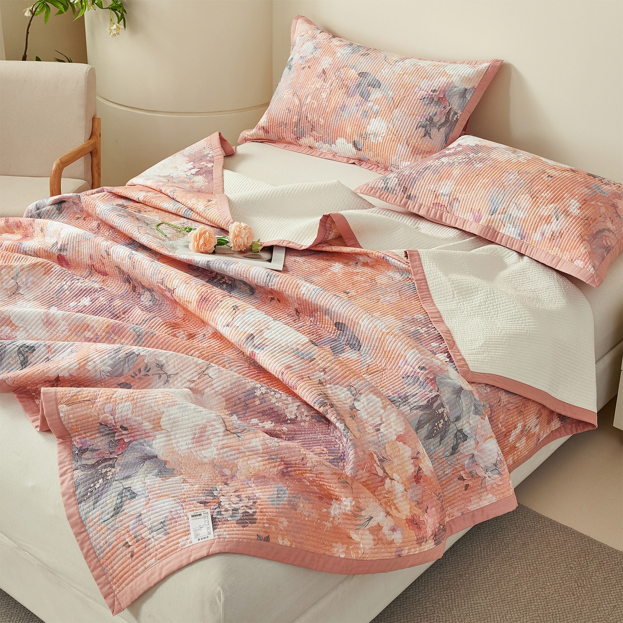 91家纺网 家纺一手货源 找家纺 元元家居（元元被业） 2026新款全棉纯棉13372系列夹棉枕套单件枕套单品单枕套-印花款 惊艳