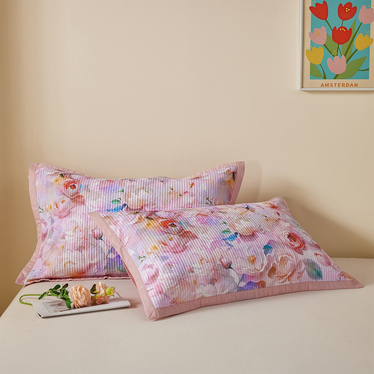 元元家居（元元被业） 2026新款全棉纯棉13372系列夹棉枕套单件枕套单品单枕套-印花款 凝珠