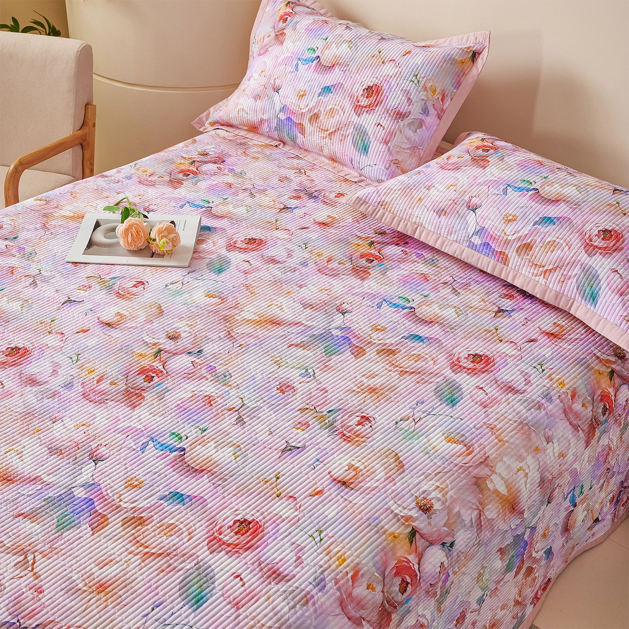 91家纺网 家纺一手货源 找家纺 元元家居（元元被业） 2026新款全棉纯棉13372系列夹棉枕套单件枕套单品单枕套-印花款 凝珠