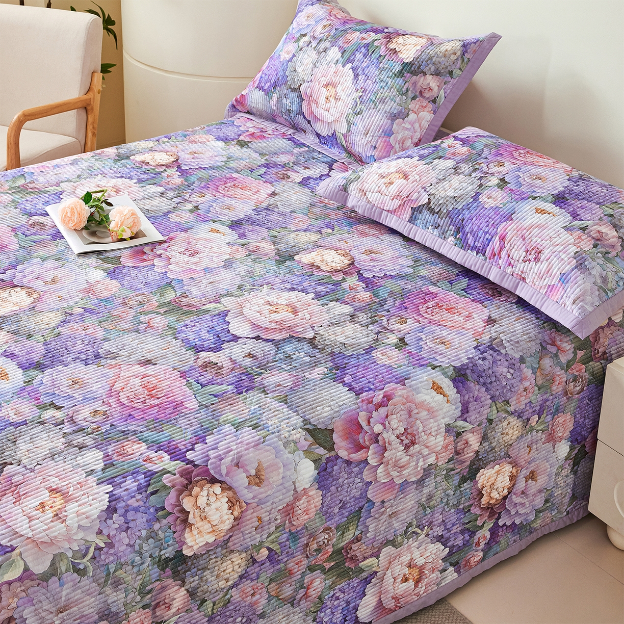 91家纺网 家纺一手货源 找家纺 元元家居（元元被业） 2026新款全棉纯棉13372系列夹棉枕套单件枕套单品单枕套-印花款 思思