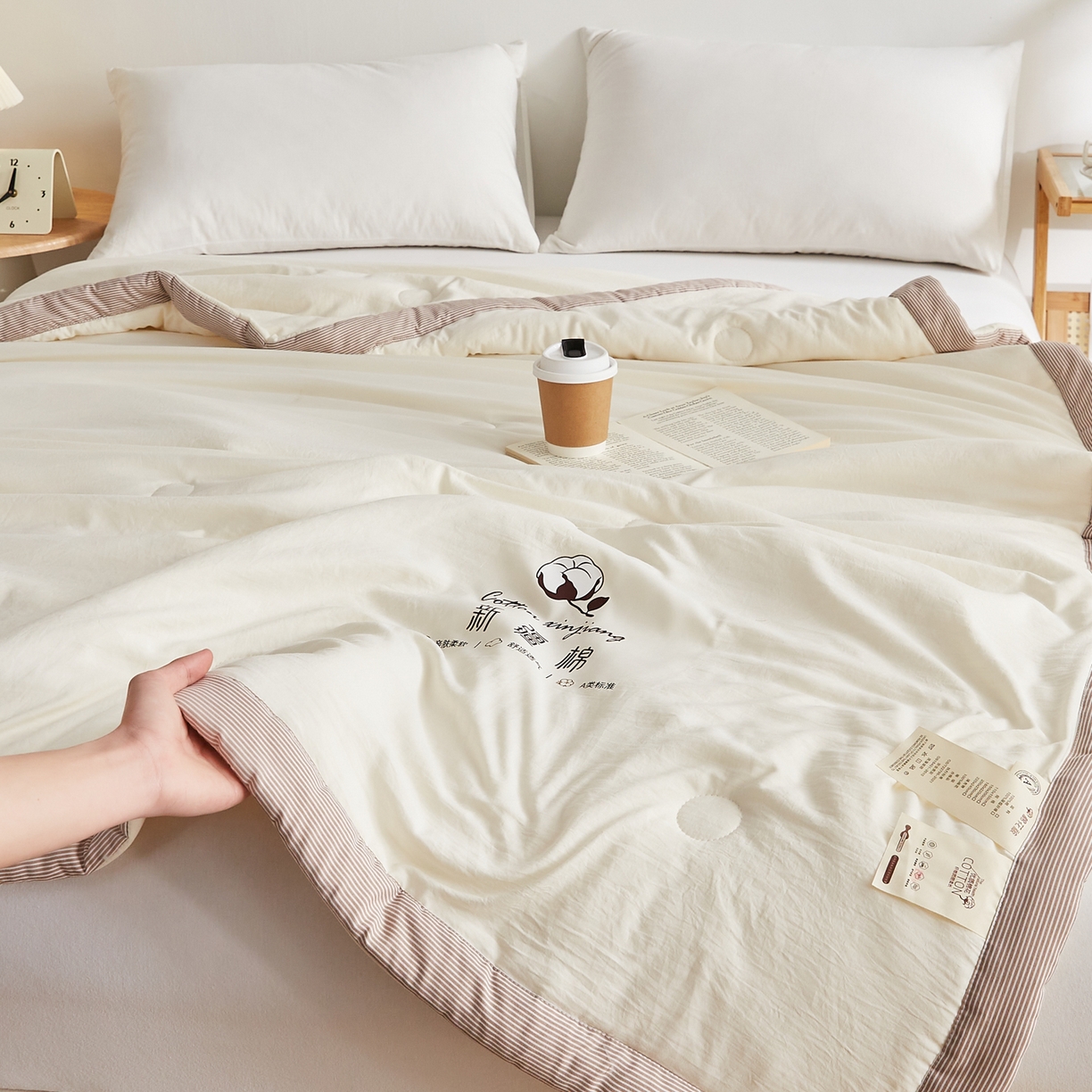 91家纺网 家纺一手货源 找家纺 （总）帕芬鸟家纺 2026新款100%棉花夏被纯色系列