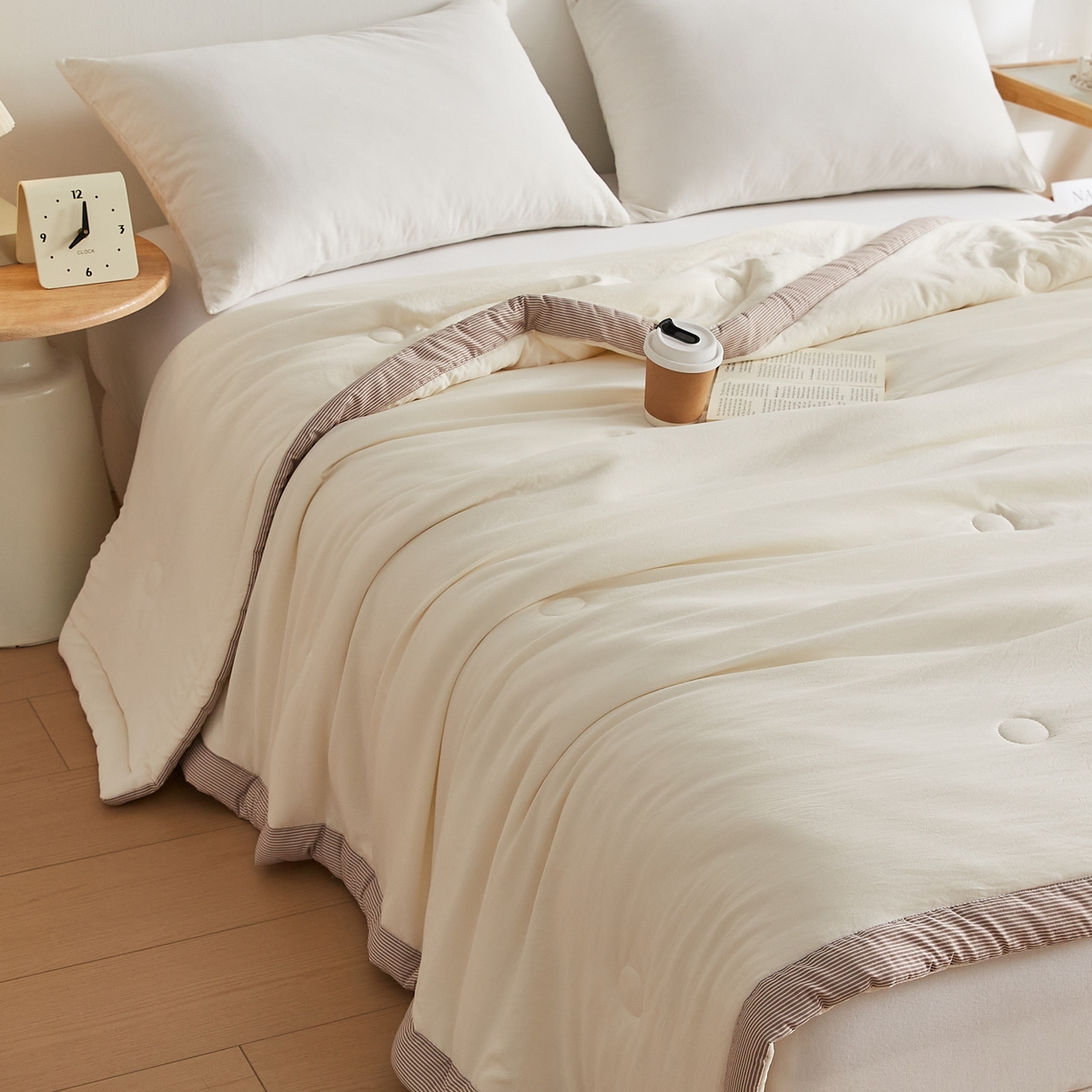 91家纺网 家纺一手货源 找家纺 （总）帕芬鸟家纺 2026新款100%棉花夏被纯色系列