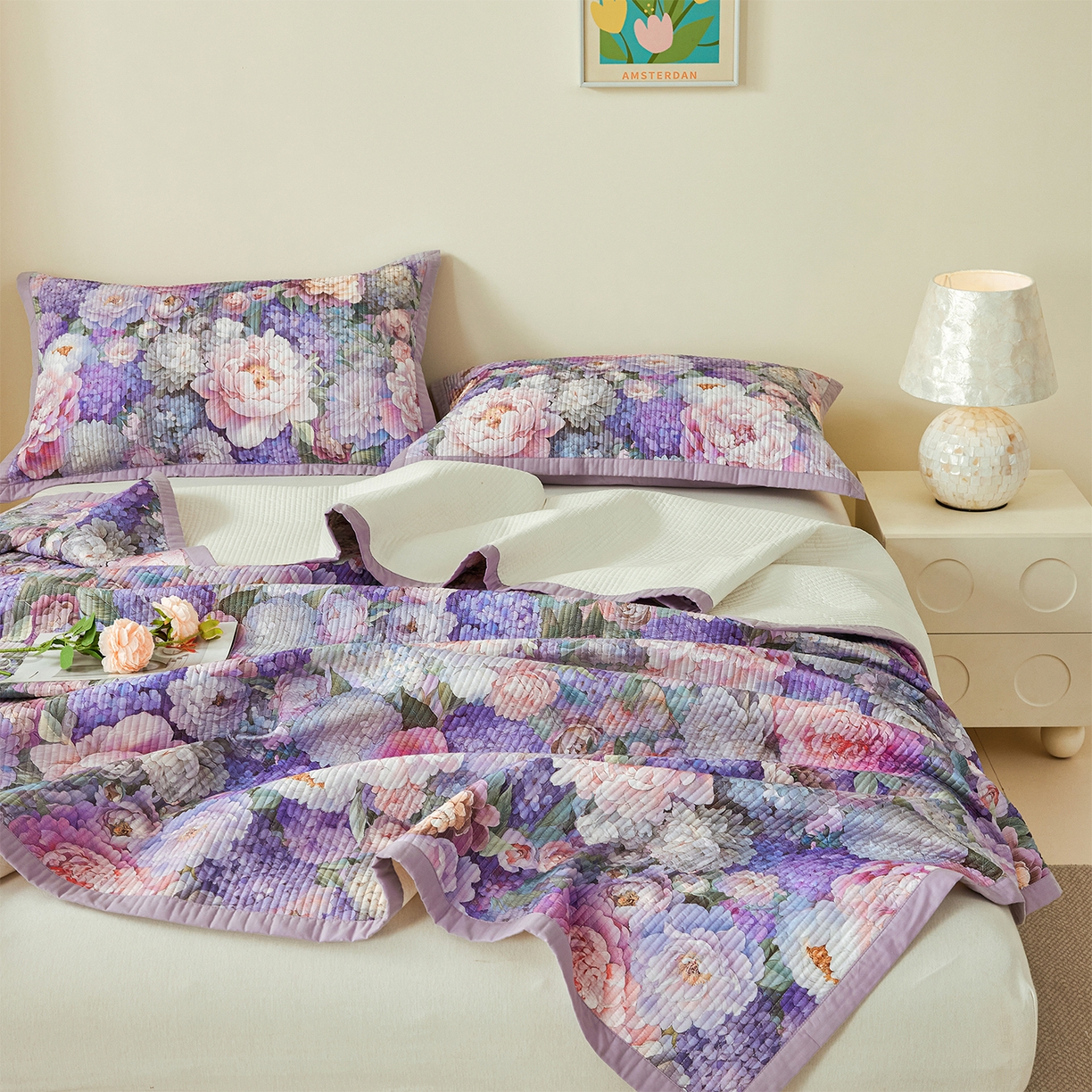 91家纺网 家纺一手货源 找家纺 元元家居（元元被业） 2026新款全棉纯棉13372系列夹棉枕套单件枕套单品单枕套-印花款 思思