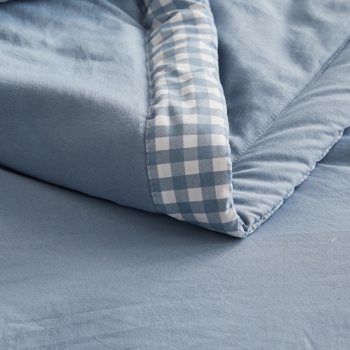 91家纺网 家纺一手货源 找家纺 帕芬鸟家纺 2026新款100%棉花夏被纯色系列 宾利蓝