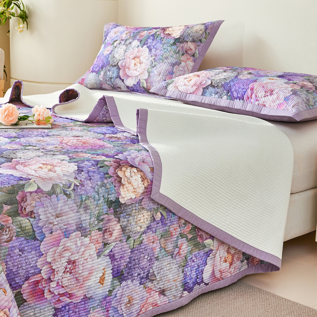 91家纺网 家纺一手货源 找家纺 元元家居（元元被业） 2026新款全棉纯棉13372系列夹棉枕套单件枕套单品单枕套-印花款 思思