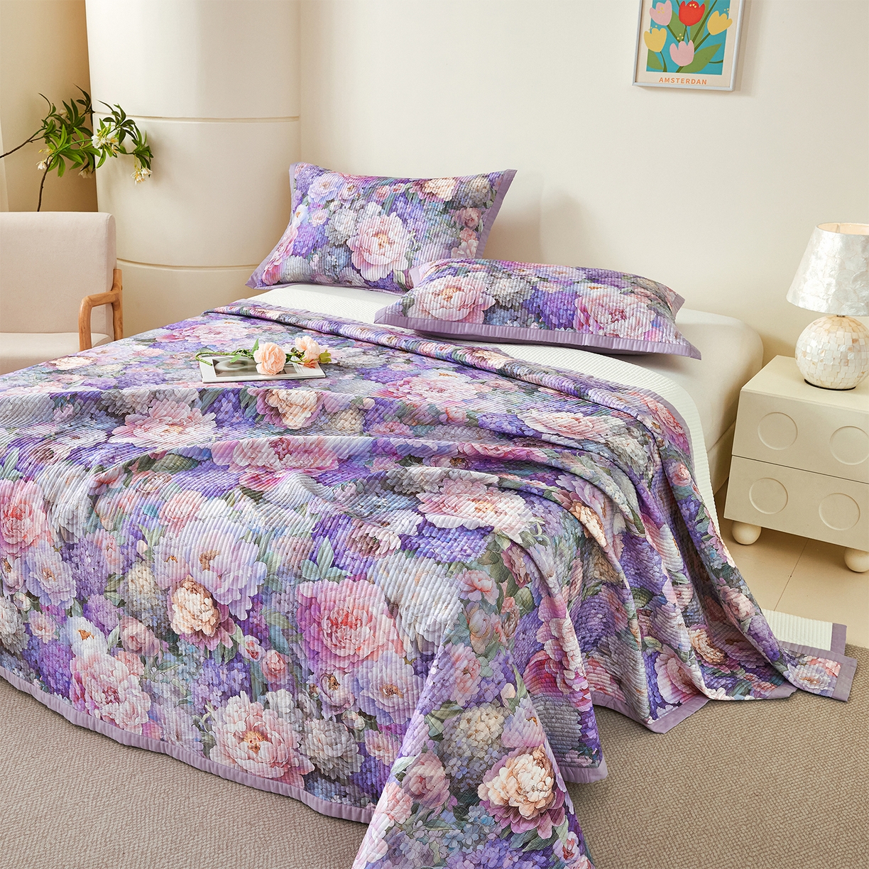 91家纺网 家纺一手货源 找家纺 元元家居（元元被业） 2026新款全棉纯棉13372系列夹棉枕套单件枕套单品单枕套-印花款 思思