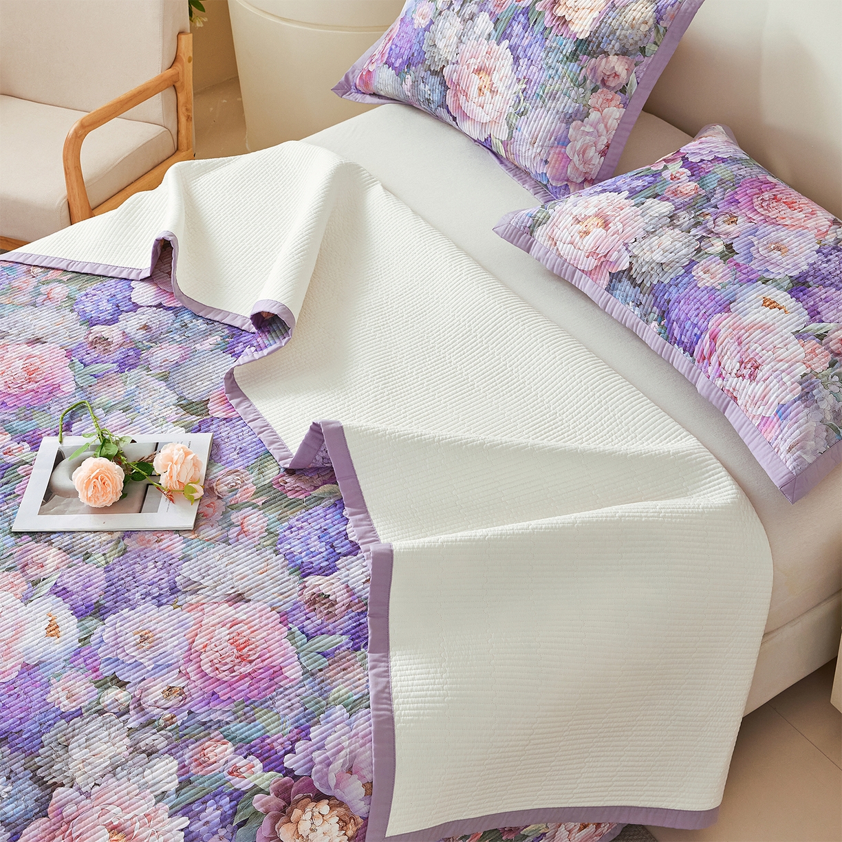 91家纺网 家纺一手货源 找家纺 元元家居（元元被业） 2026新款全棉纯棉13372系列夹棉枕套单件枕套单品单枕套-印花款 思思