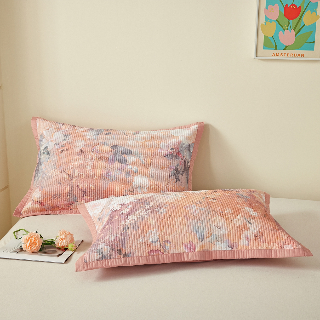 91家纺网 家纺一手货源 找家纺 元元家居（元元被业） 2026新款全棉纯棉13372系列床盖单件床盖单品单床盖-印花款 惊艳