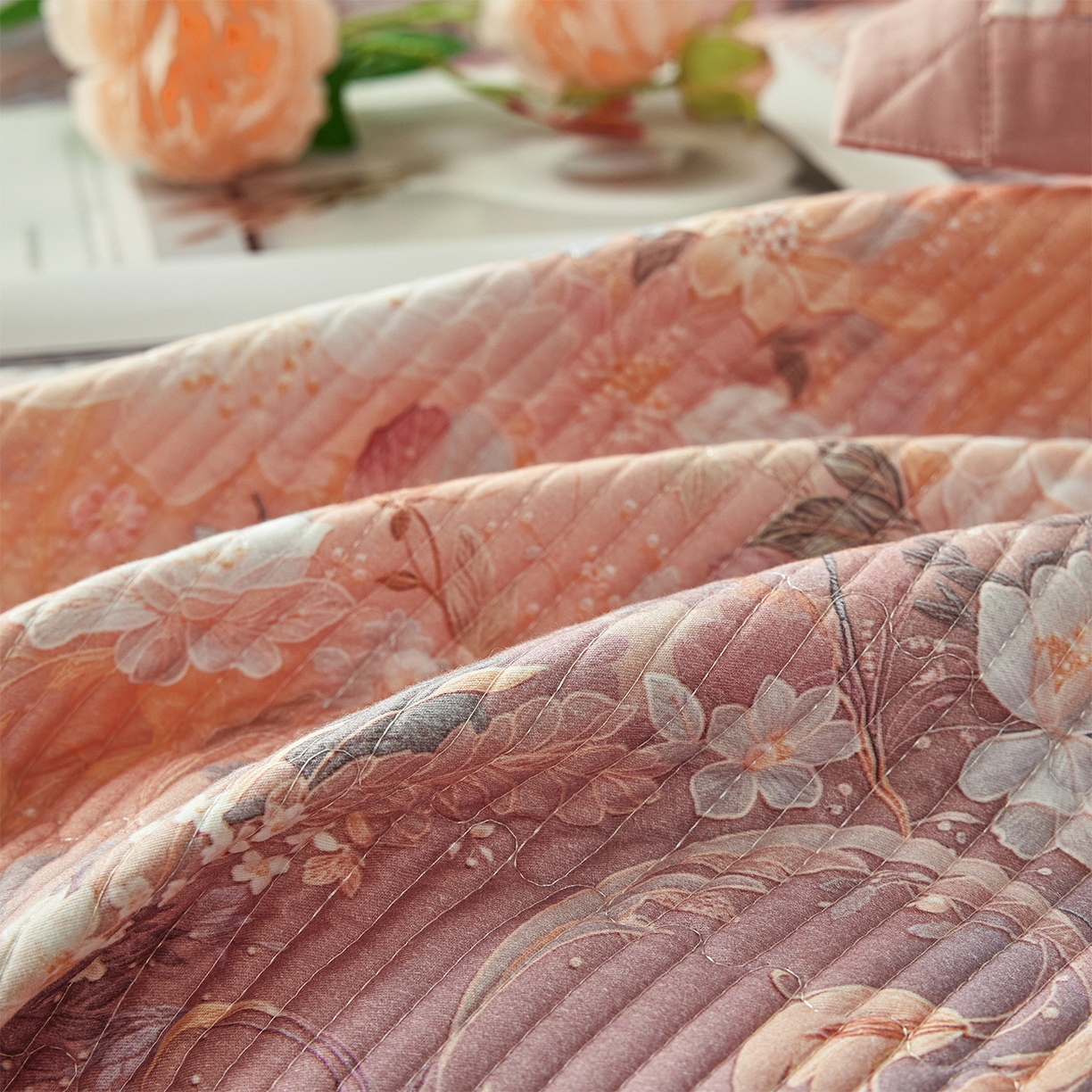 91家纺网 家纺一手货源 找家纺 元元家居（元元被业） 2026新款全棉纯棉13372系列床盖单件床盖单品单床盖-印花款 惊艳