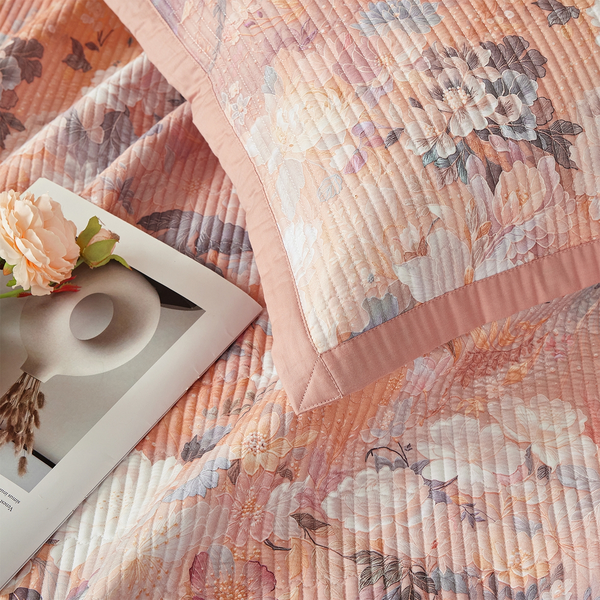 91家纺网 家纺一手货源 找家纺 元元家居（元元被业） 2026新款全棉纯棉13372系列床盖单件床盖单品单床盖-印花款 惊艳