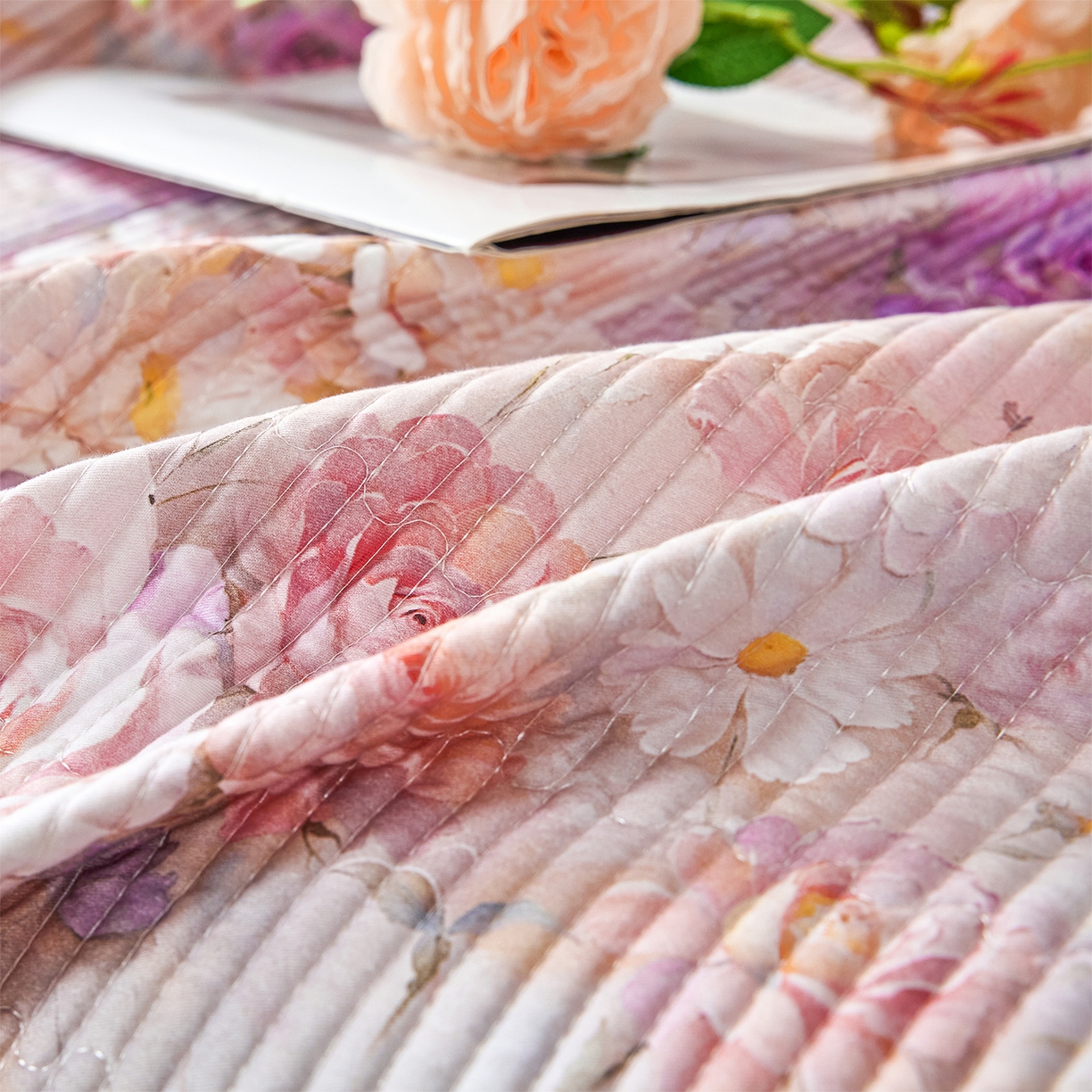 91家纺网 家纺一手货源 找家纺 元元家居（元元被业） 2026新款全棉纯棉13372系列夹棉枕套单件枕套单品单枕套-印花款 云樾