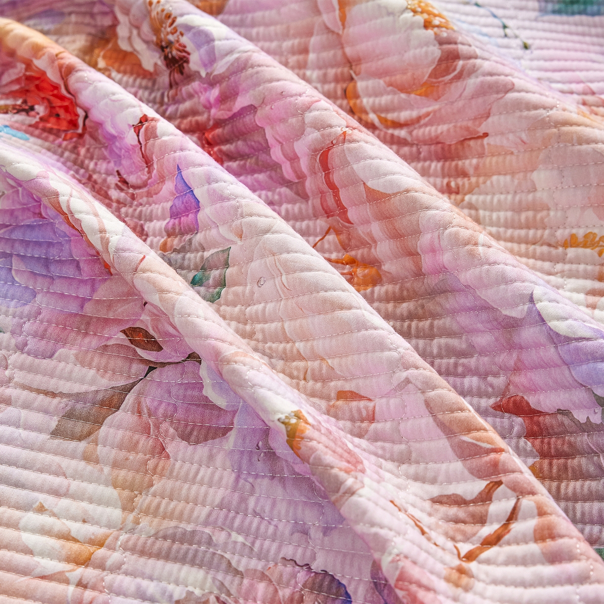 91家纺网 家纺一手货源 找家纺 元元家居（元元被业） 2026新款全棉纯棉13372系列床盖单件床盖单品单床盖-印花款 凝珠