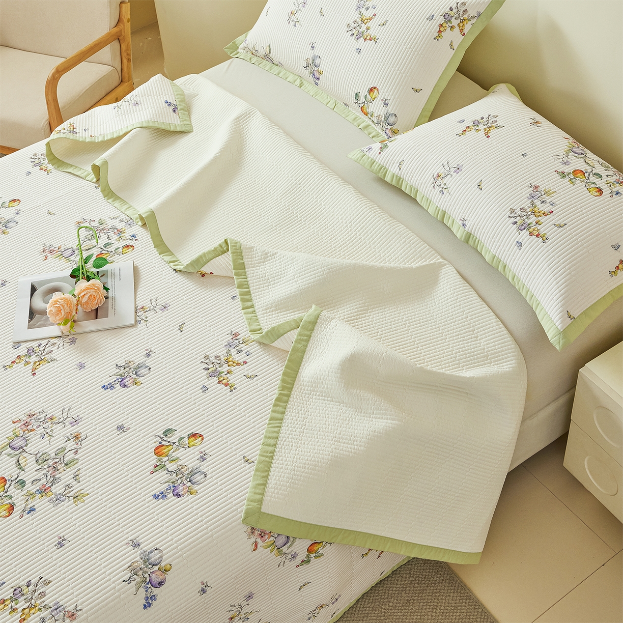 91家纺网 家纺一手货源 找家纺 元元家居（元元被业） 2026新款全棉纯棉13372系列夹棉枕套单件枕套单品单枕套-印花款 知夏