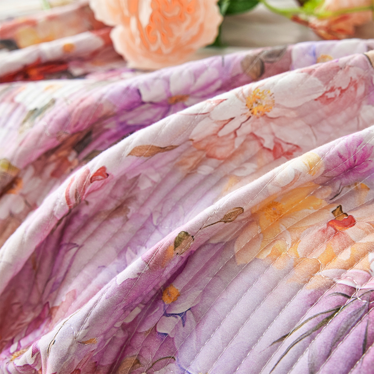 91家纺网 家纺一手货源 找家纺 元元家居（元元被业） 2026新款全棉纯棉13372系列床盖单件床盖单品单床盖-印花款 闪亮