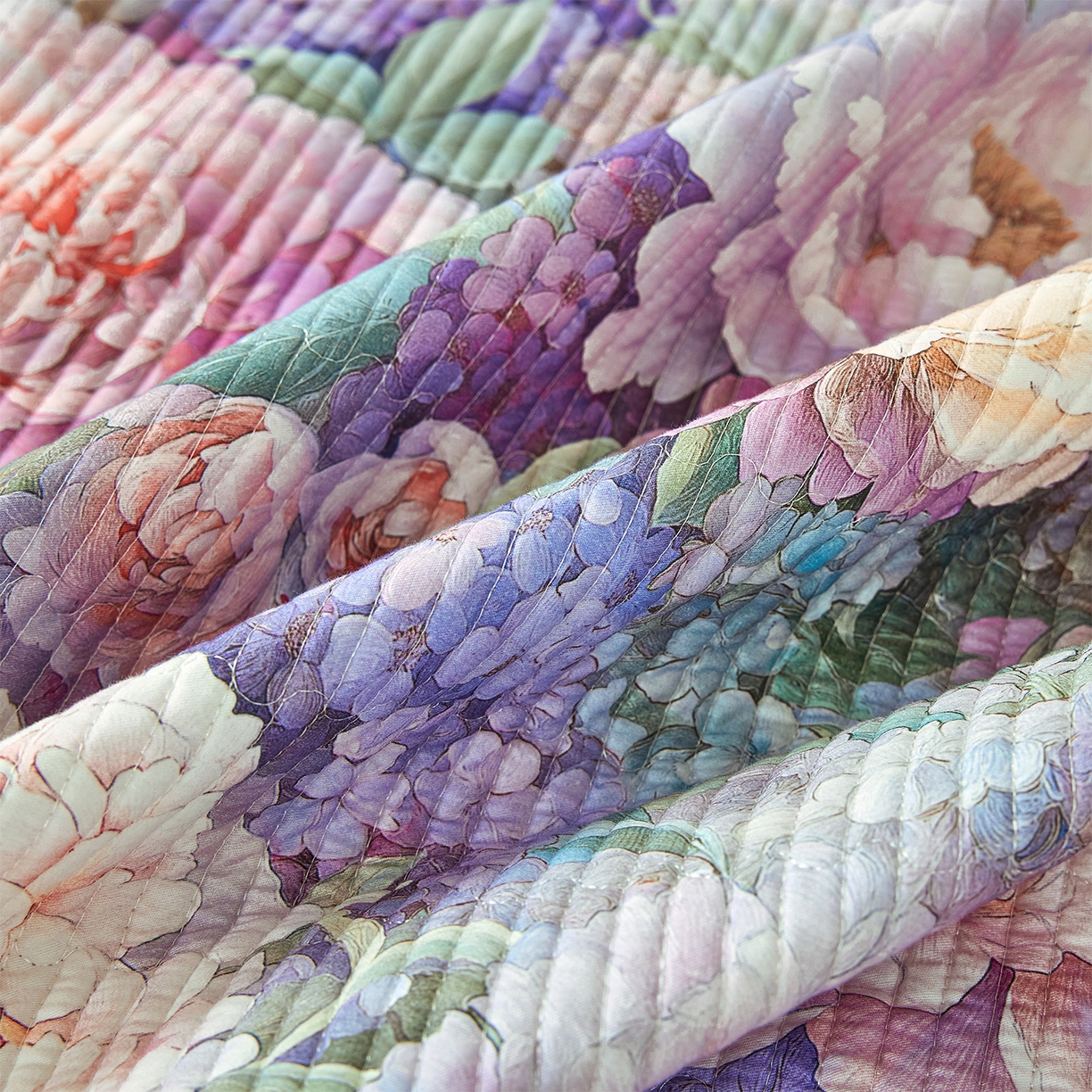 91家纺网 家纺一手货源 找家纺 元元家居（元元被业） 2026新款全棉纯棉13372系列床盖单件床盖单品单床盖-印花款 思思