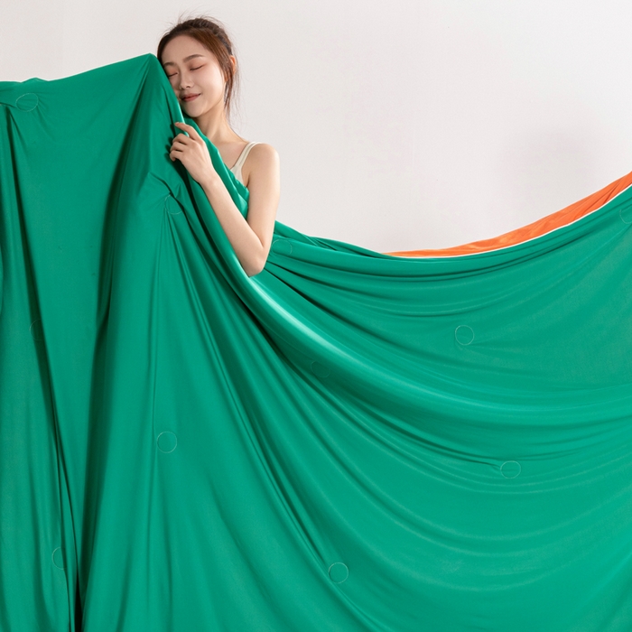 91家纺网 家纺一手货源 找家纺 （总）帕芬鸟家纺 2026新款凉感丝夏被高支高密凉感丝夏被排湿透气凉感丝西瓜夏被