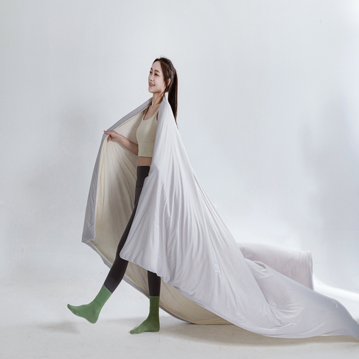 91家纺网 家纺一手货源 找家纺 帕芬鸟家纺 2026新款凉感丝夏被高支高密凉感丝夏被排湿透气凉感丝西瓜夏被 清新柠檬-黄配灰