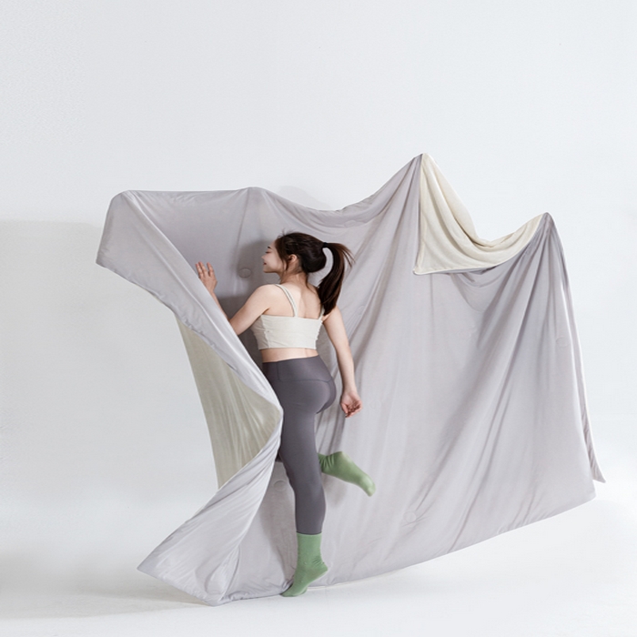 91家纺网 家纺一手货源 找家纺 帕芬鸟家纺 2026新款凉感丝夏被高支高密凉感丝夏被排湿透气凉感丝西瓜夏被 清新柠檬-黄配灰