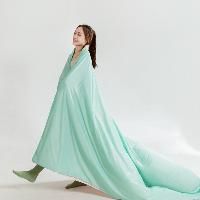 91家纺网 家纺一手货源 找家纺 帕芬鸟家纺 2026新款凉感丝夏被高支高密凉感丝夏被排湿透气凉感丝西瓜夏被 夏日蜜瓜-浅绿配粉