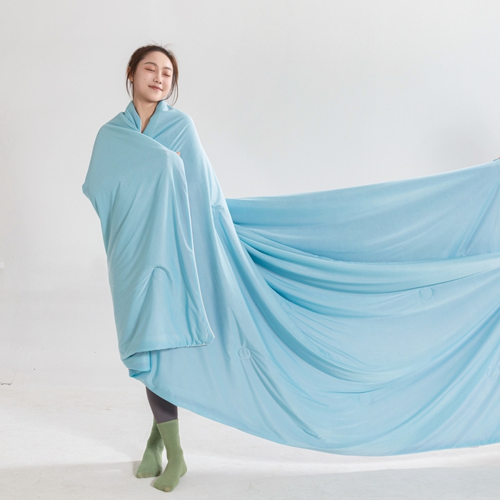 91家纺网 家纺一手货源 找家纺 帕芬鸟家纺 2026新款凉感丝夏被高支高密凉感丝夏被排湿透气凉感丝西瓜夏被 冰淇淋-紫配蓝