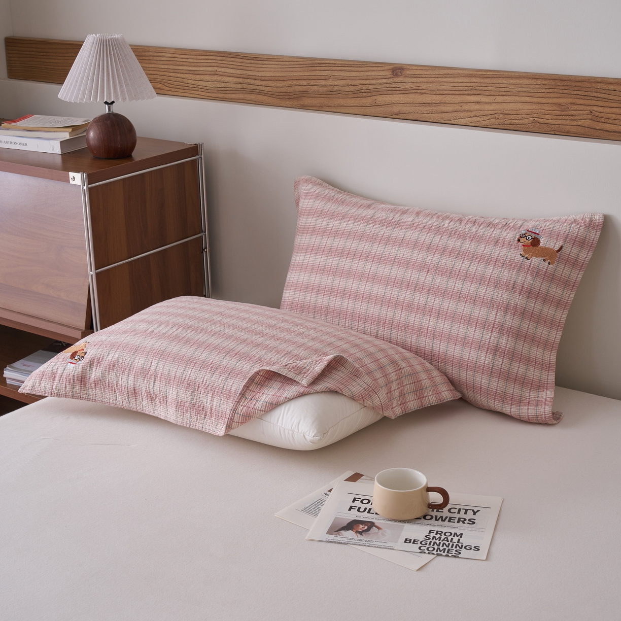 91家纺网 家纺一手货源 找家纺 （总）百寐 2026年3月全棉吸汗卡通刺绣吸汗纯棉枕巾简约机洗