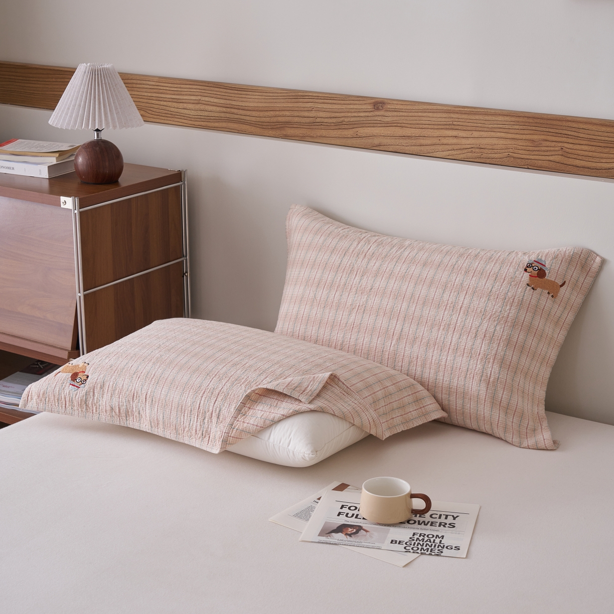 91家纺网 家纺一手货源 找家纺 （总）百寐 2026年3月全棉吸汗卡通刺绣吸汗纯棉枕巾简约机洗